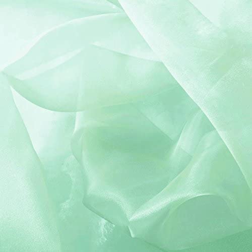 1 Yard Sparkle Crystal Sheer Organza Fabric, 60? Wide Shiny 100% Polyester Fabric for Fashion, Crafts, Decorations