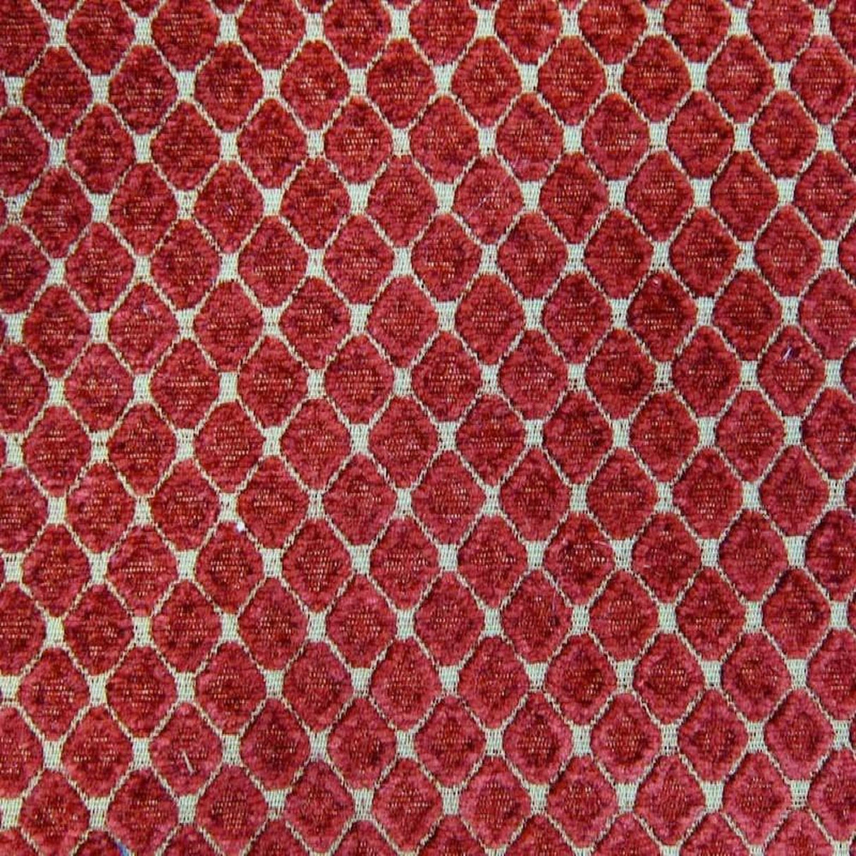 Tiles Chenille Fabric - Diamond-Shaped Pattern, 57" Width (1 Yard)