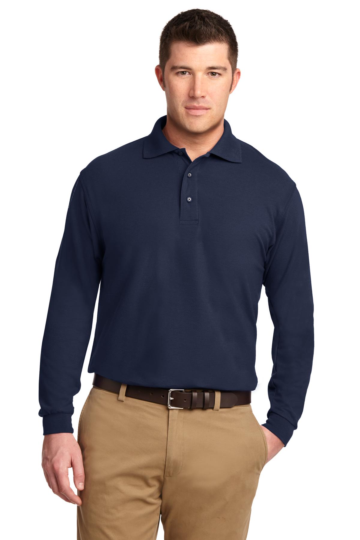 Port Authority® Tall Silk Touch™ Long Sleeve Polo