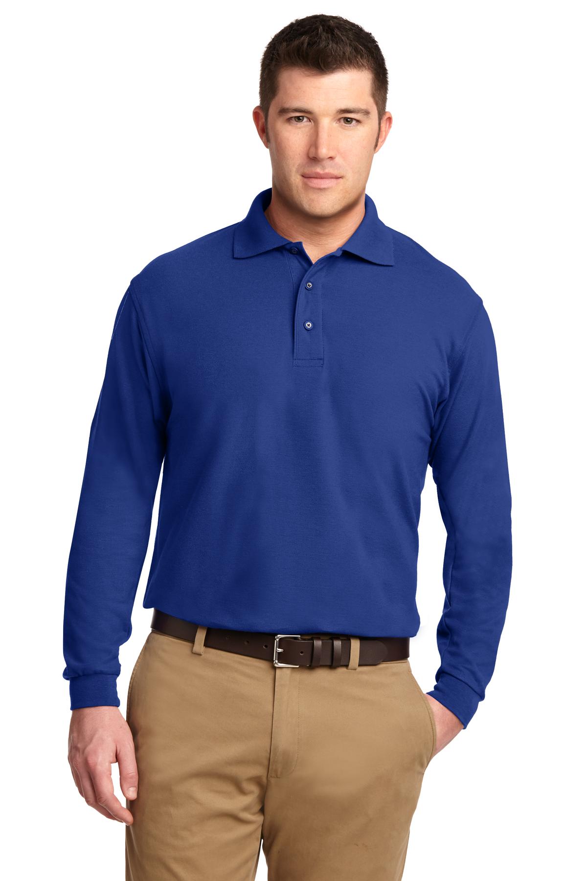 Port Authority® Tall Silk Touch™ Long Sleeve Polo