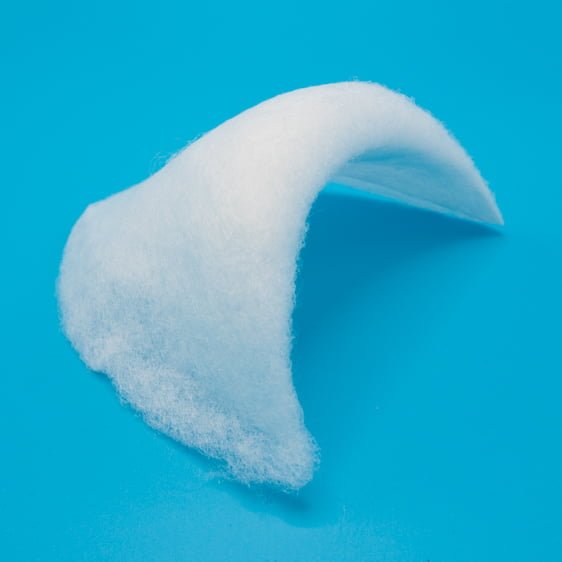 Molded Fiber Shoulder Pads - White Molded Fiber, 1"