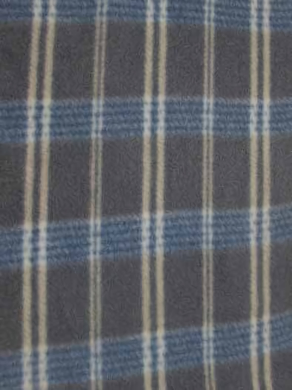 Tartan Plaid Polar Fleece Fabric Blue Gray Sold By The Yard