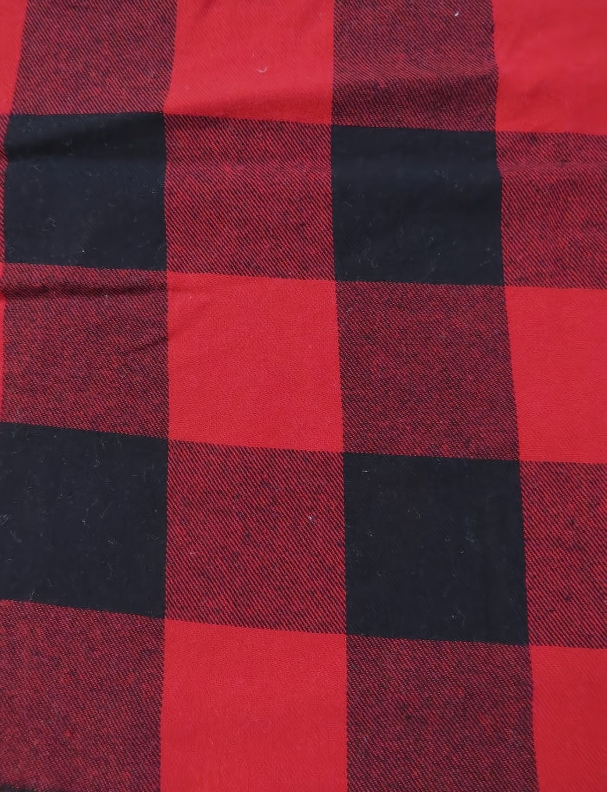 Buffalo Plaid Flannel Fabric Big Red Black by the Yard