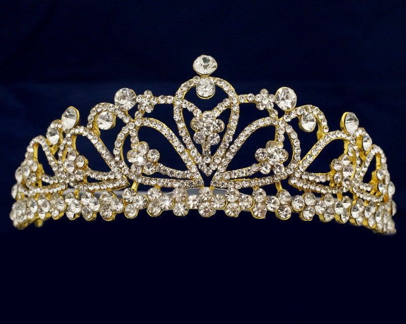 Gold Crystal Rhinestone Tiara