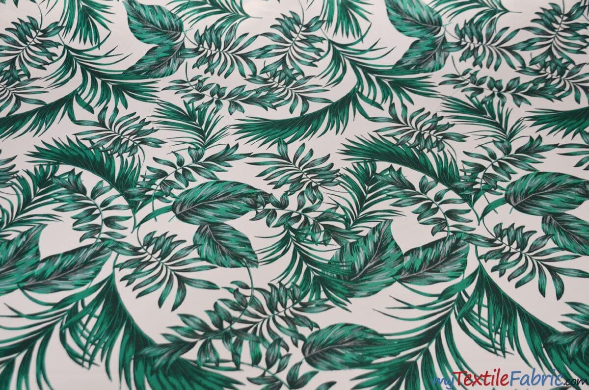 Tropical Paradise Polyester Fabric - Tropical Flower Print, Champagne, 58/60" Width (1 Yard)