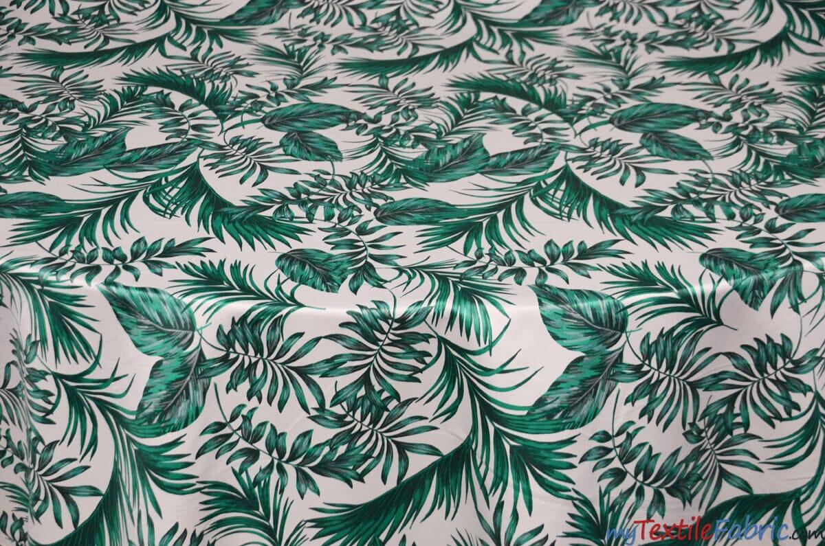 Tropical Paradise Polyester Fabric - Tropical Flower Print, Champagne, 58/60" Width (1 Yard)
