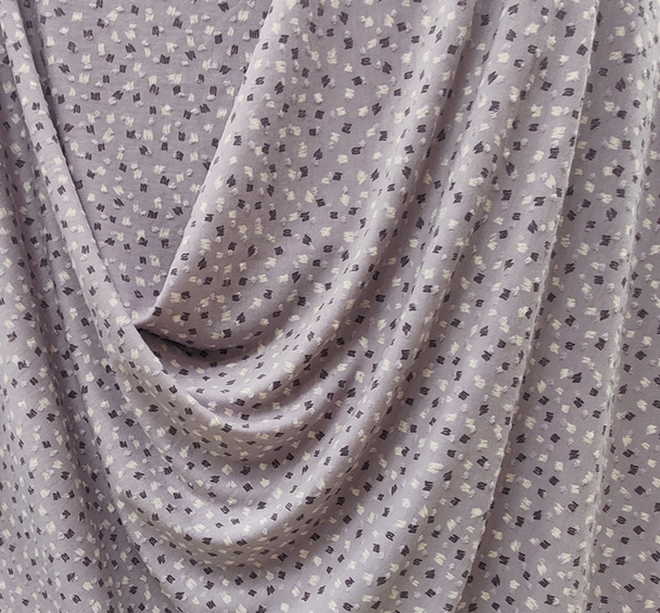 1 Yard Violet TR Knit Dot Fabric, Soft Textured Poly Rayon Apparel Material 60/62” Wide