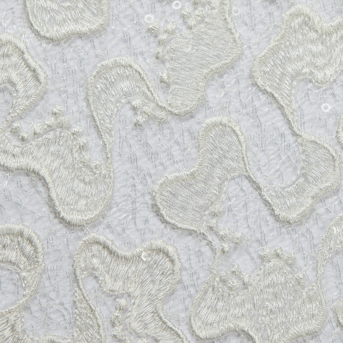 1 Yard Sparkly Embroidered Corded Lace Fabric with Sequins 50/51" Wide