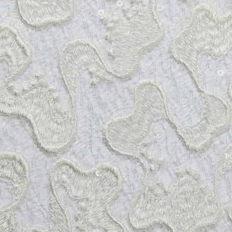 1 Yard Sparkly Embroidered Corded Lace Fabric with Sequins 50/51" Wide