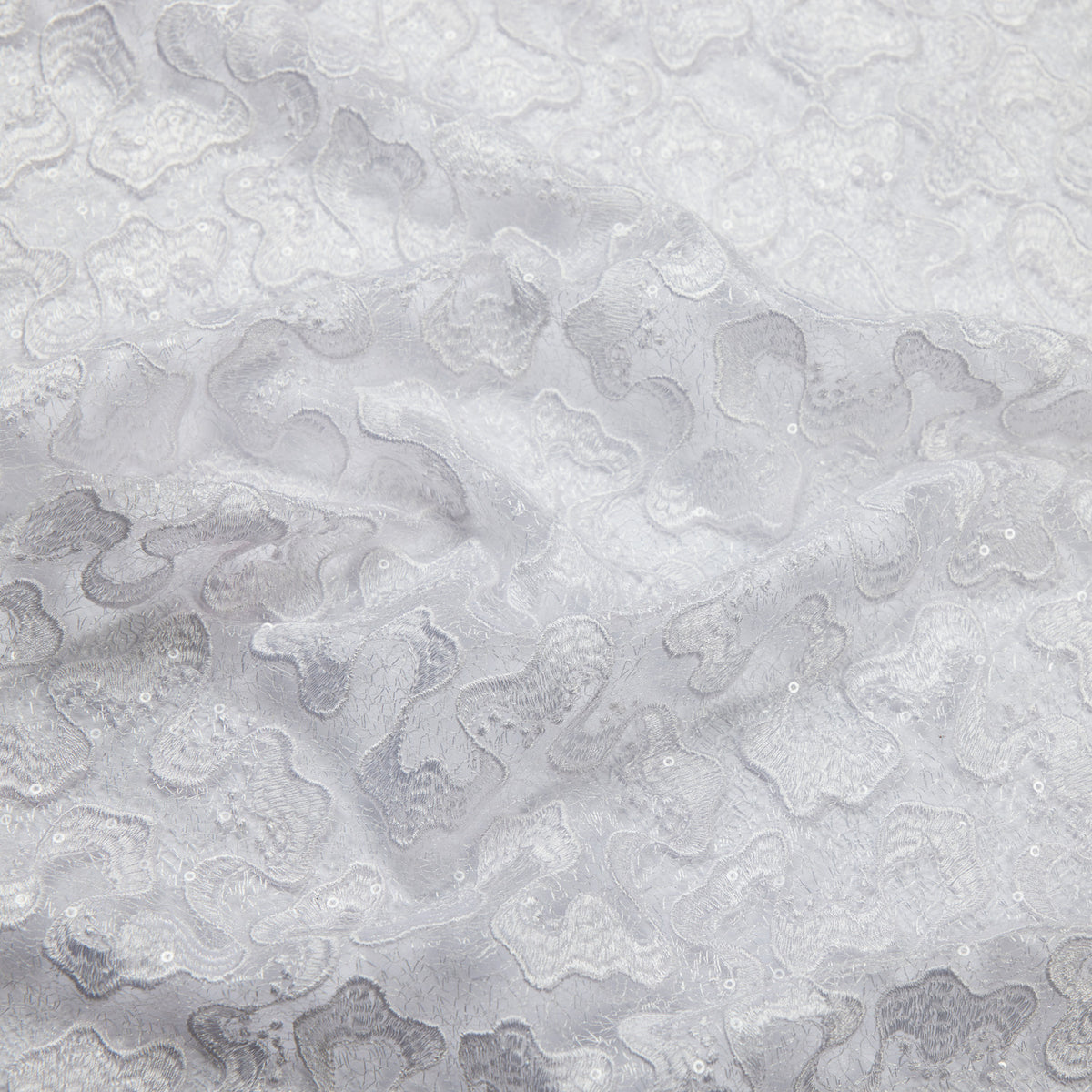 1 Yard Sparkly Embroidered Corded Lace Fabric with Sequins 50/51" Wide