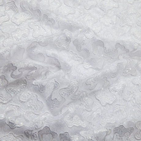 1 Yard Sparkly Embroidered Corded Lace Fabric with Sequins 50/51" Wide