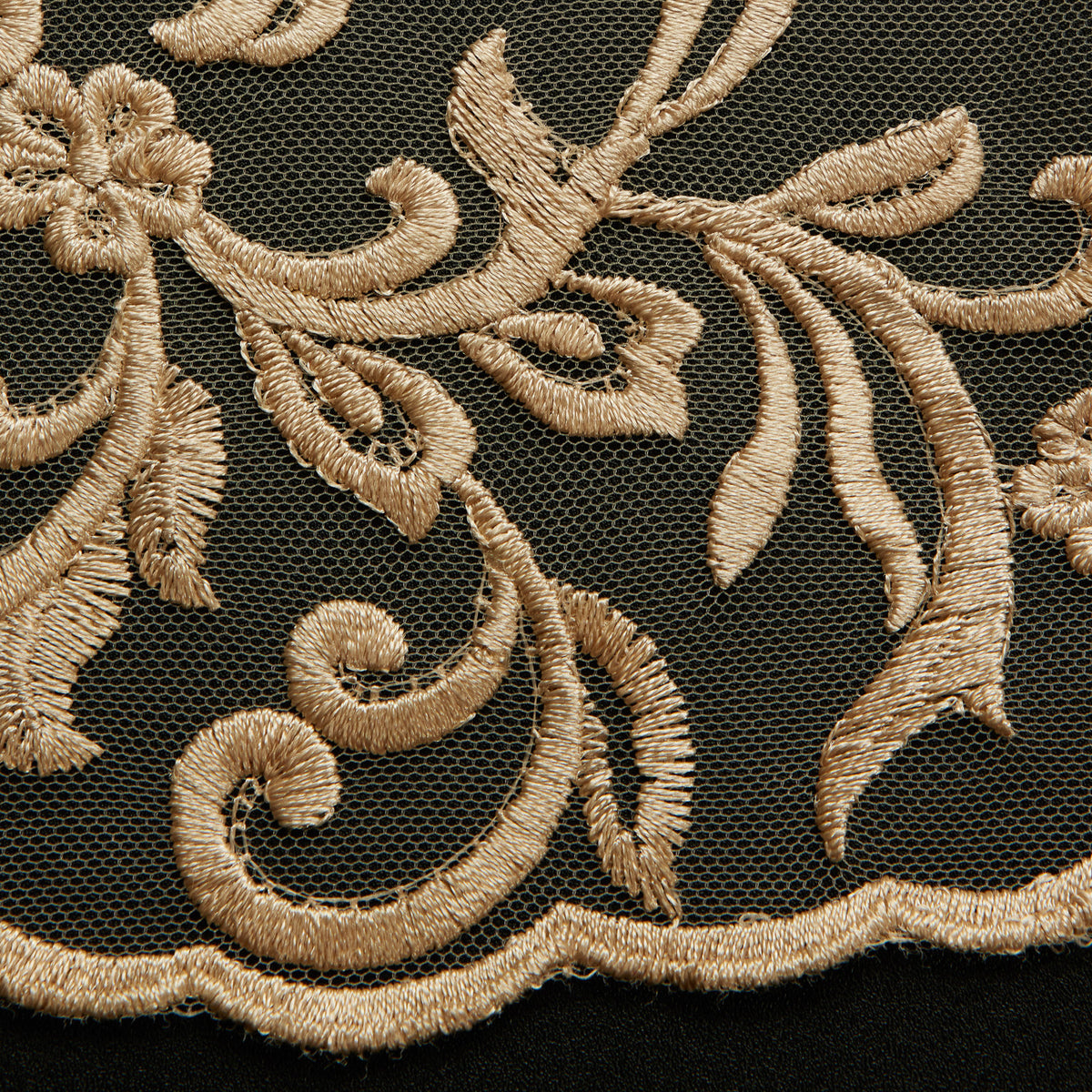 1 Yard Tulle Lace Fabric with Intricate Embroidery, 50/52" Wide 100% Polyester