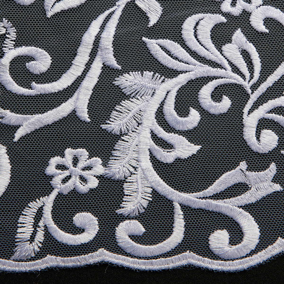 1 Yard Tulle Lace Fabric with Intricate Embroidery, 50/52" Wide 100% Polyester