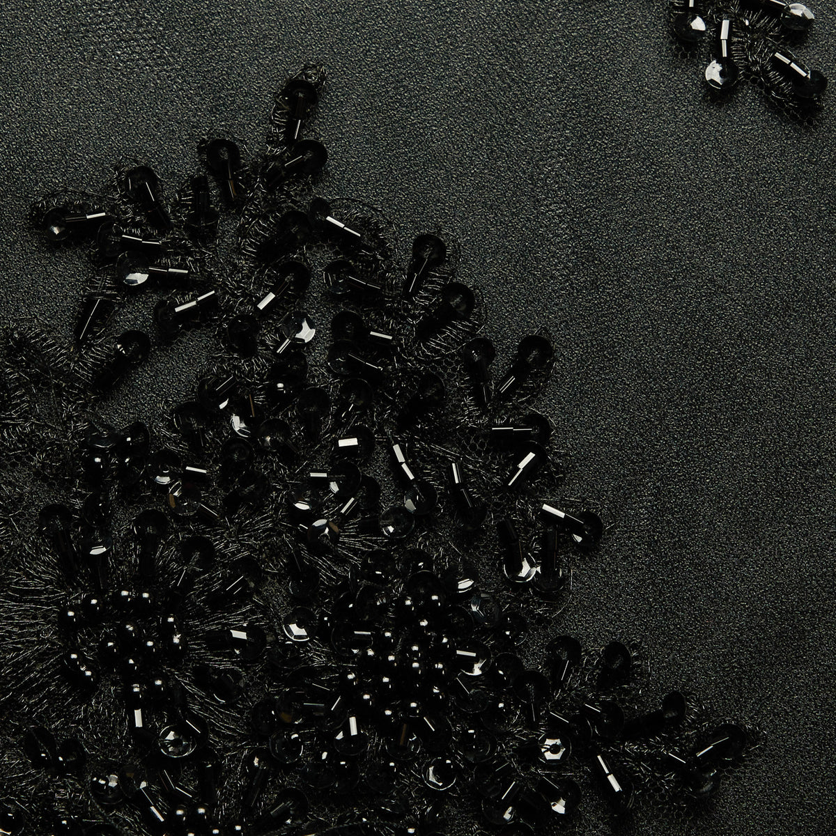 1 Yard Tulle Lace Fabric Metallic Embroidered with Beads & Sequins, 50/52" Wide 100% Polyester