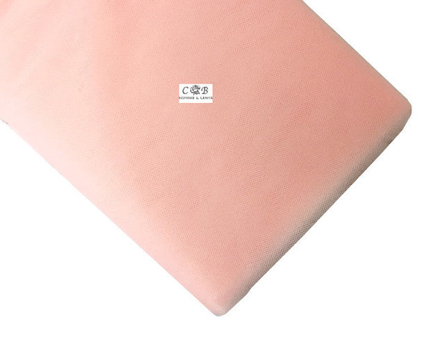 54"x40 yards (120FT) Blush Soft Wedding Tulle Bolt