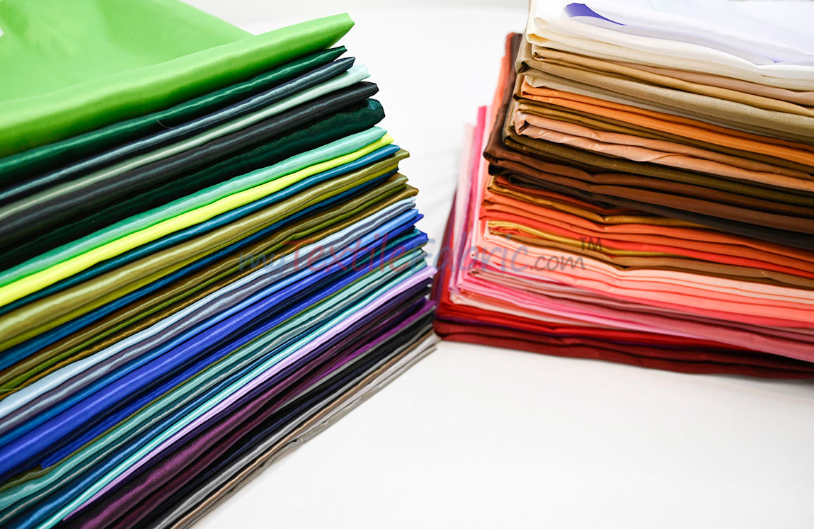 Two Tone Taffeta Polyester Fabric - Solid Colors, 58/60" Width (1 Yard)