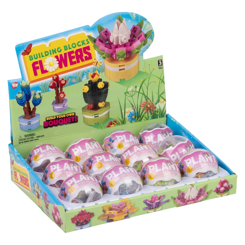 Building Block Flowers 2.5" 12ct (1 DSP)