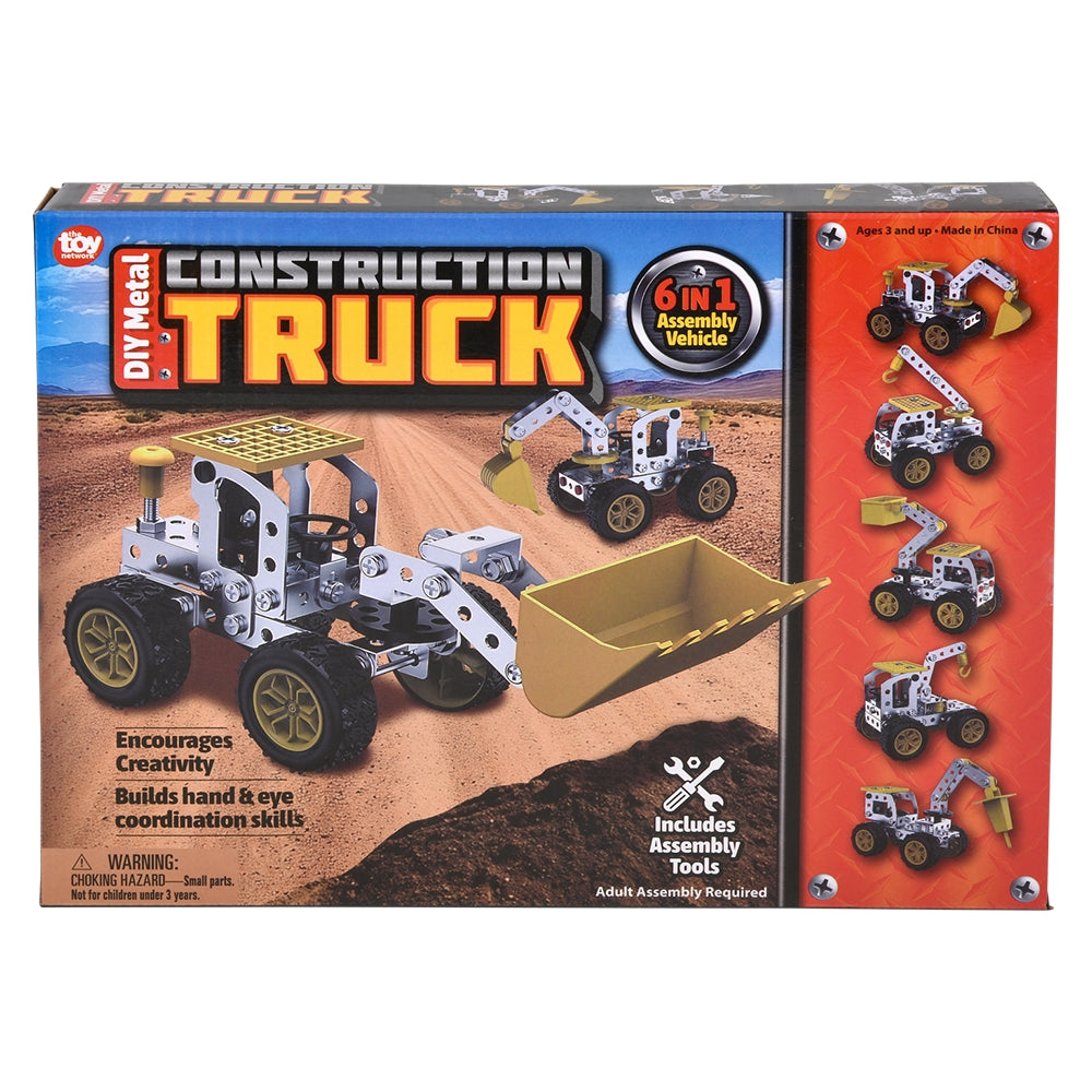 Construction Truck 6-In-1 Metal Assembly Set