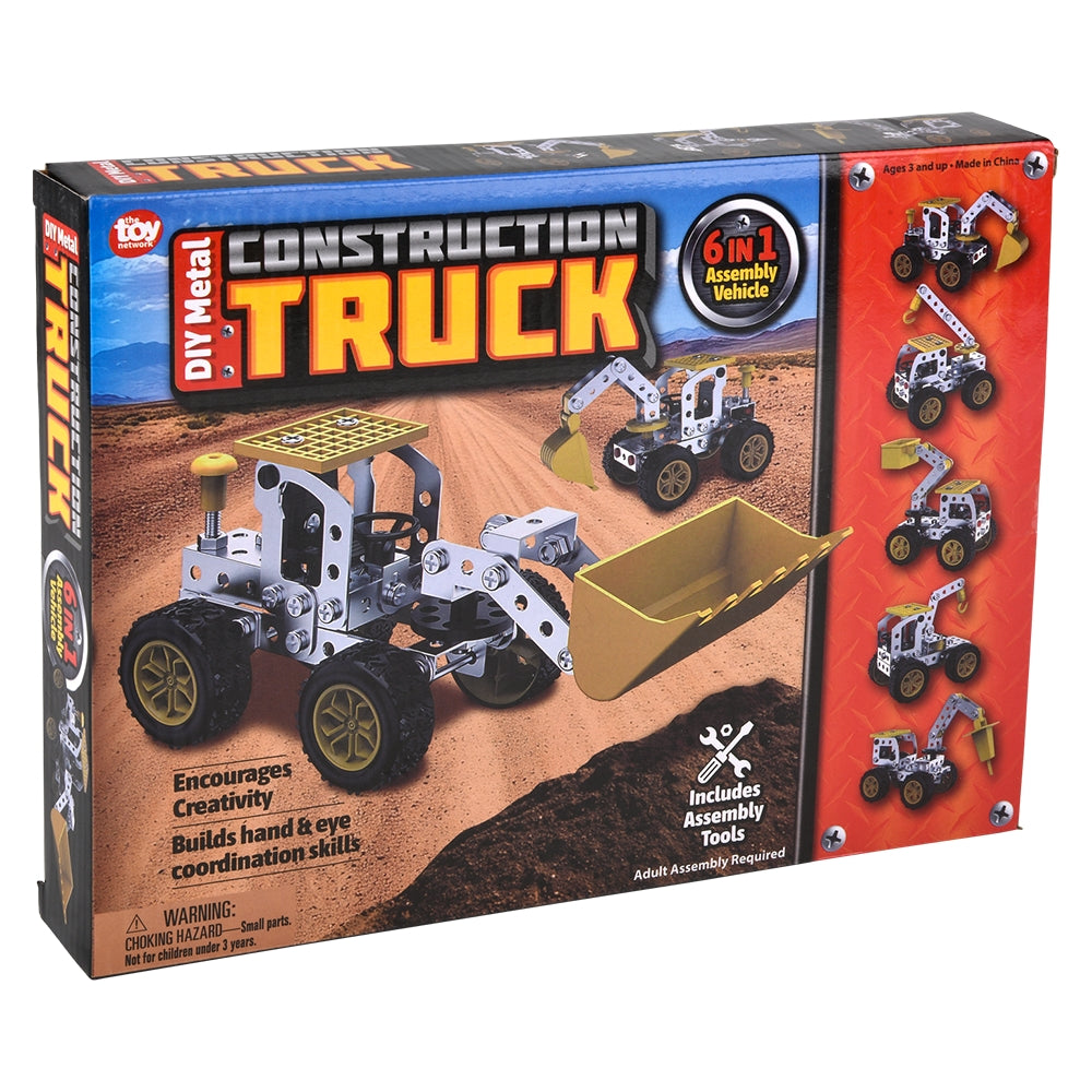 Construction Truck 6-In-1 Metal Assembly Set