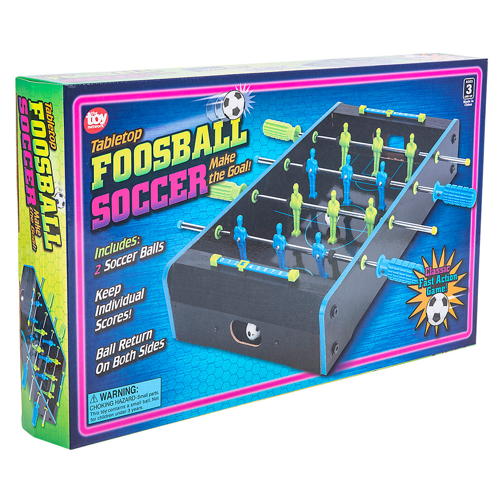 Tabletop Foosball Game Neon Wooden 20" x 12.25"
