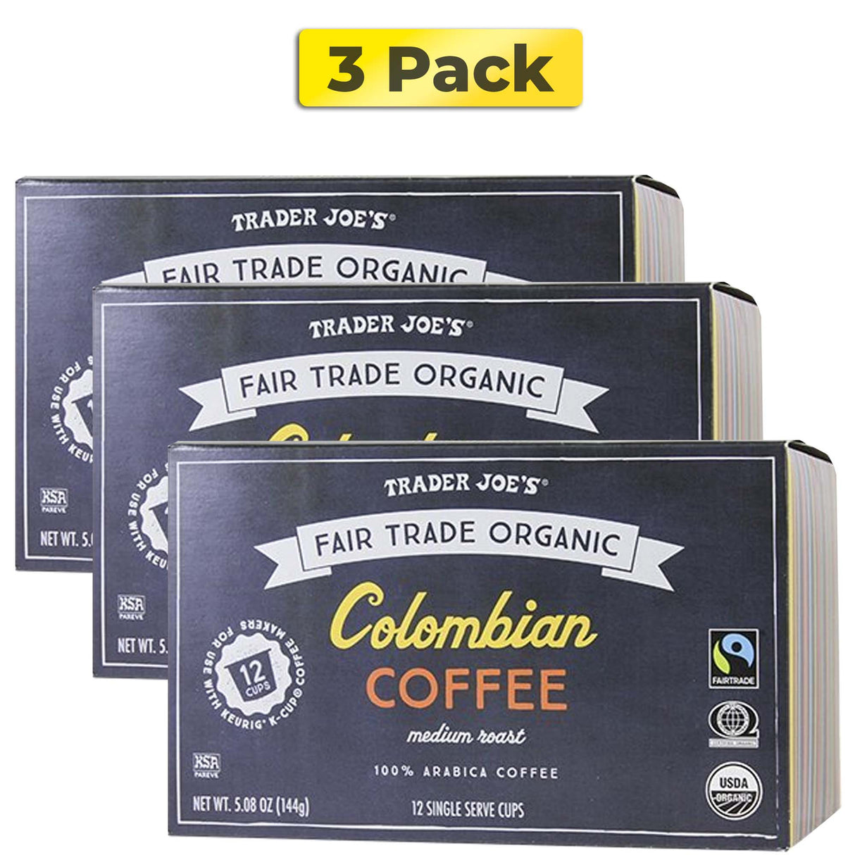 Trader Joe's Colombian Coffee Cups Fair Trade Organic | 5.08 oz