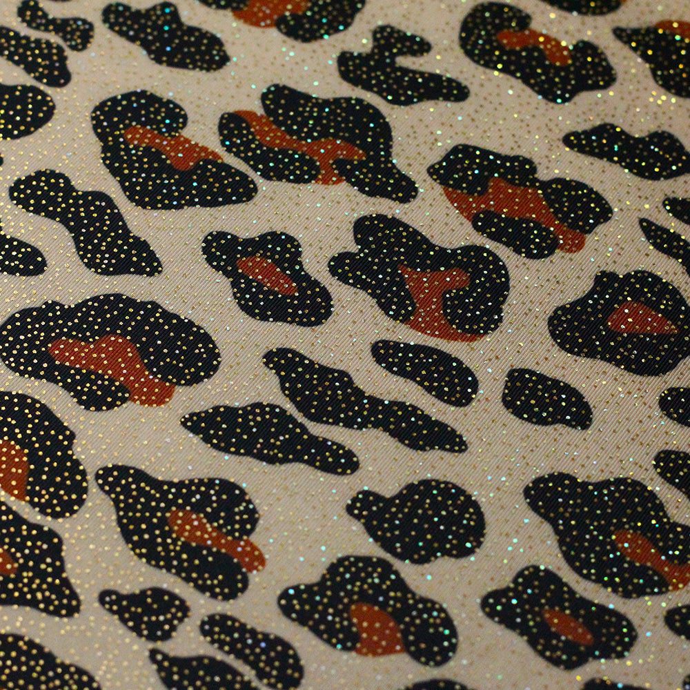 Bedrock Polyester Spandex Fabric - Multi Leopard Print, 58/60" Width (1 Yard)