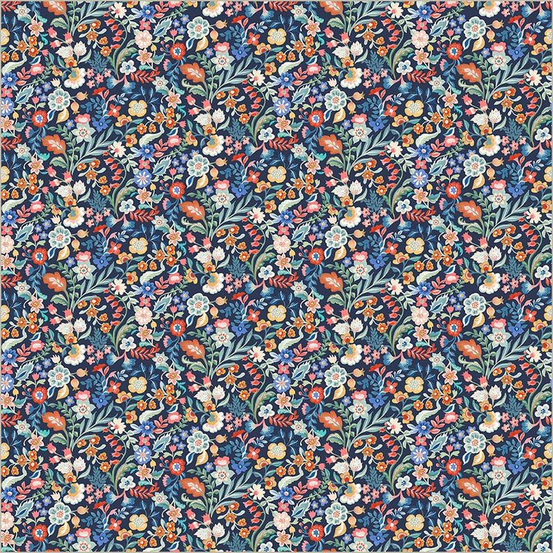 Cotton Print Tapestry Delicate Prussian 43/44" Fabric