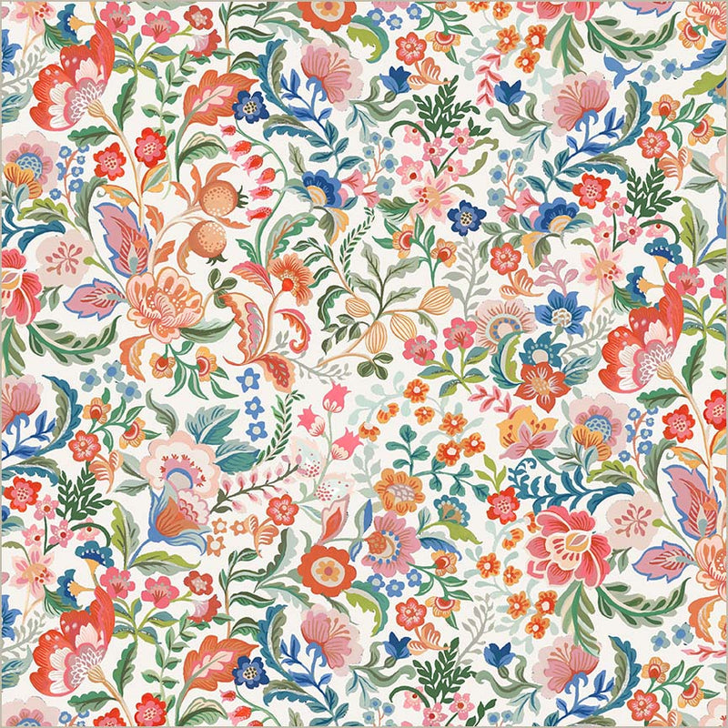 Cotton Print Legacy Blooms Ivory 43/44" Fabric