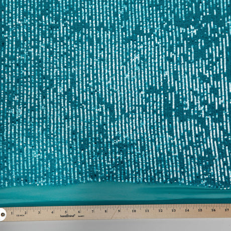 1 Yard Sparkling Embroidered Tulle Lace Fabric with Sequins 46/48" Wide