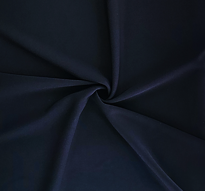 Techno Crepe Polyester Spandex Fabric - Dark Navy, 58/60" Width
