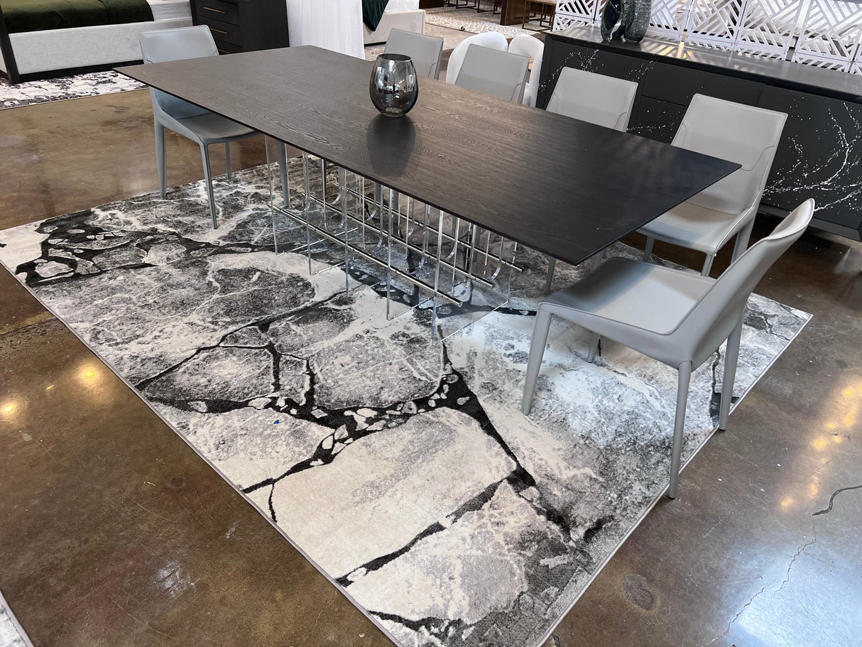 Tess 911 Gray Polyester Area Rug - Gray, TES911 Gray (5' 3" X 7' 4")