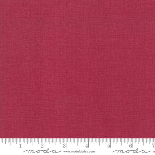 Cotton Wideback Fabric Thatched Cranberry 108"