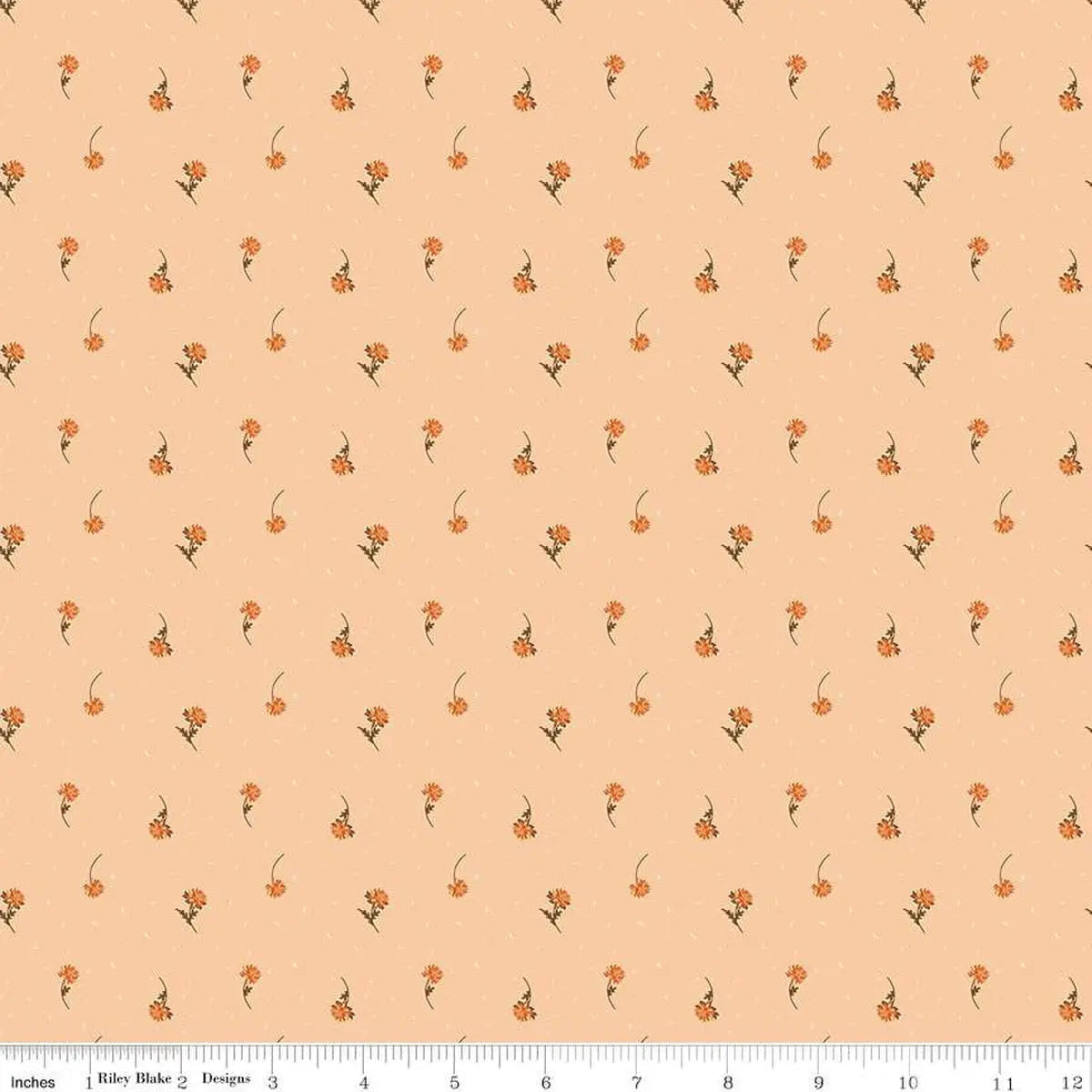 Cotton Print Flower Toss Blush 43/44 Fabric