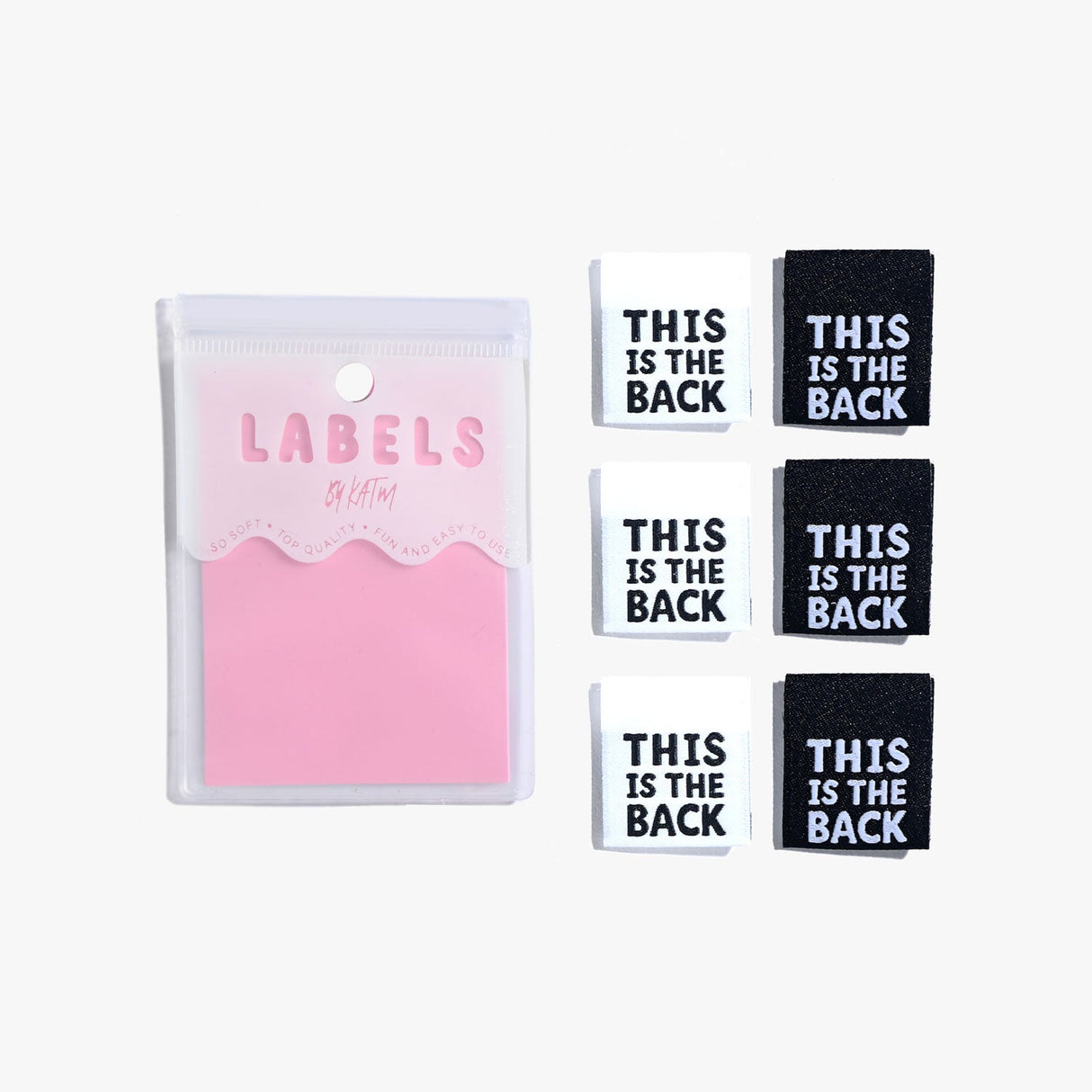 Woven Labels "This is the Back" 6 Pack