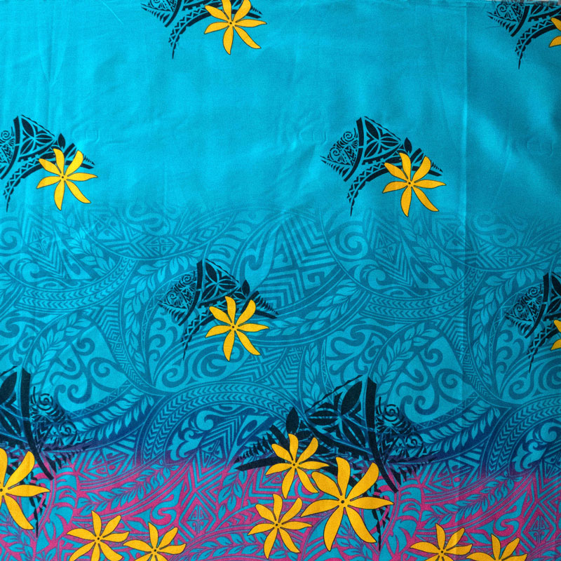 Tiare Traditional Tattoo Gradient Cotton Fabric - Gradient Tattoo Print, 44/45" Width (1 Yard)