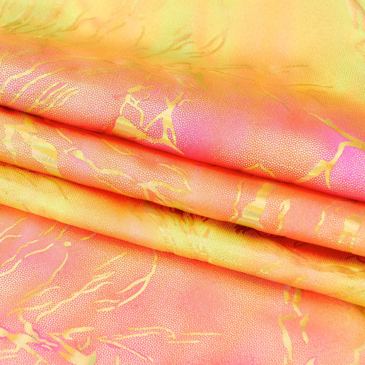 Hologram Spandex Tie Dye Thunder Fabric