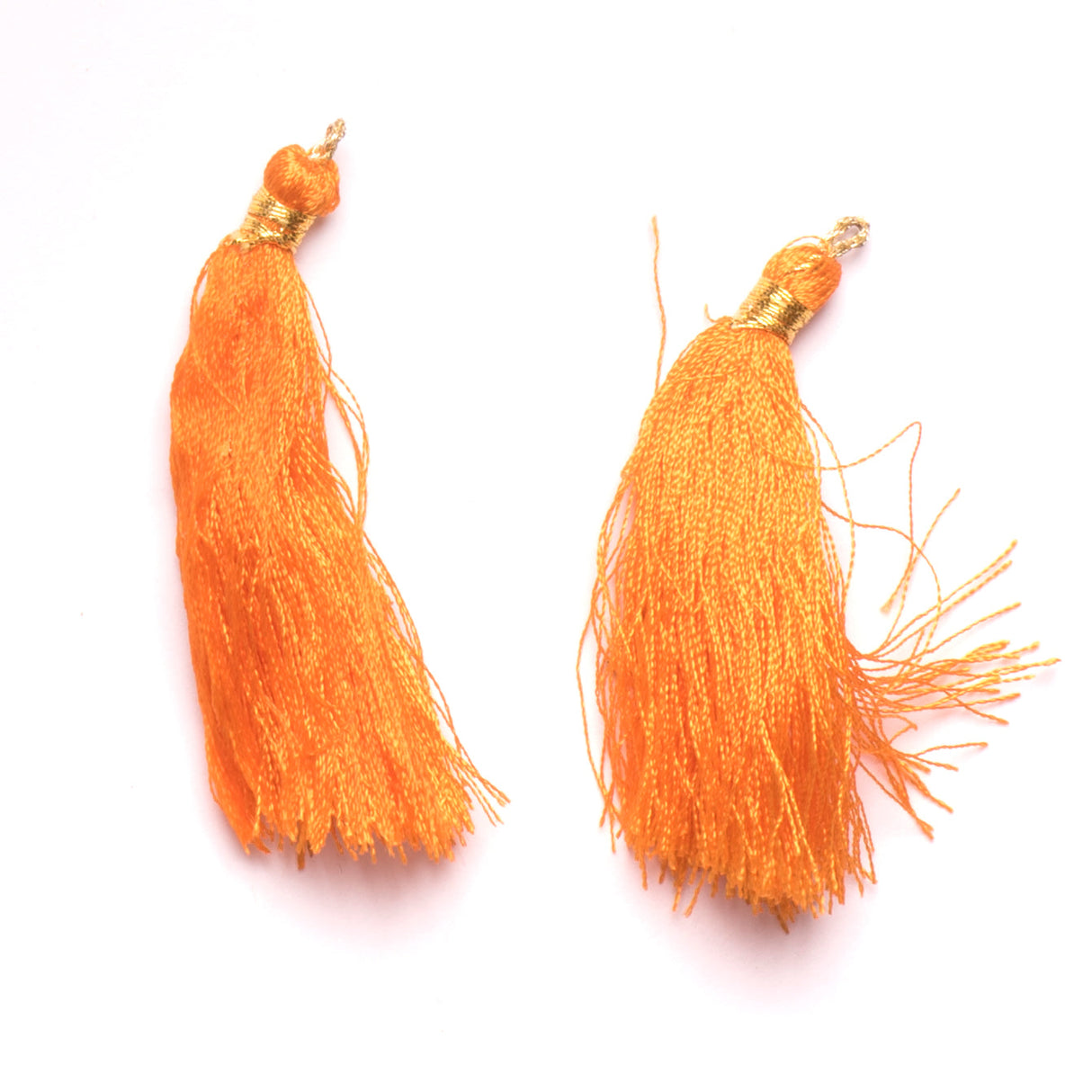 Tassel Piece Orange Gold Accent 1.50"