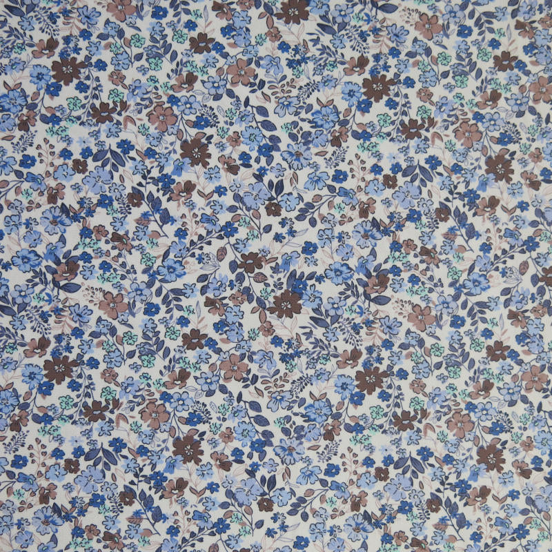 Poly Spandex Swimsuit Fabric Periwinkle Tiny Floral