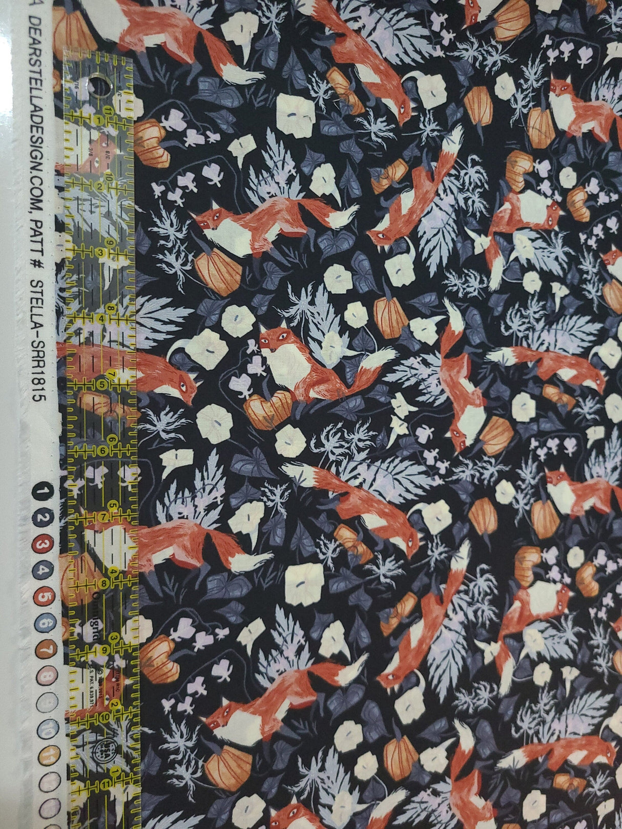 Quilting Cotton Toil & Trouble Foxy Graphite Fox Dear Stella