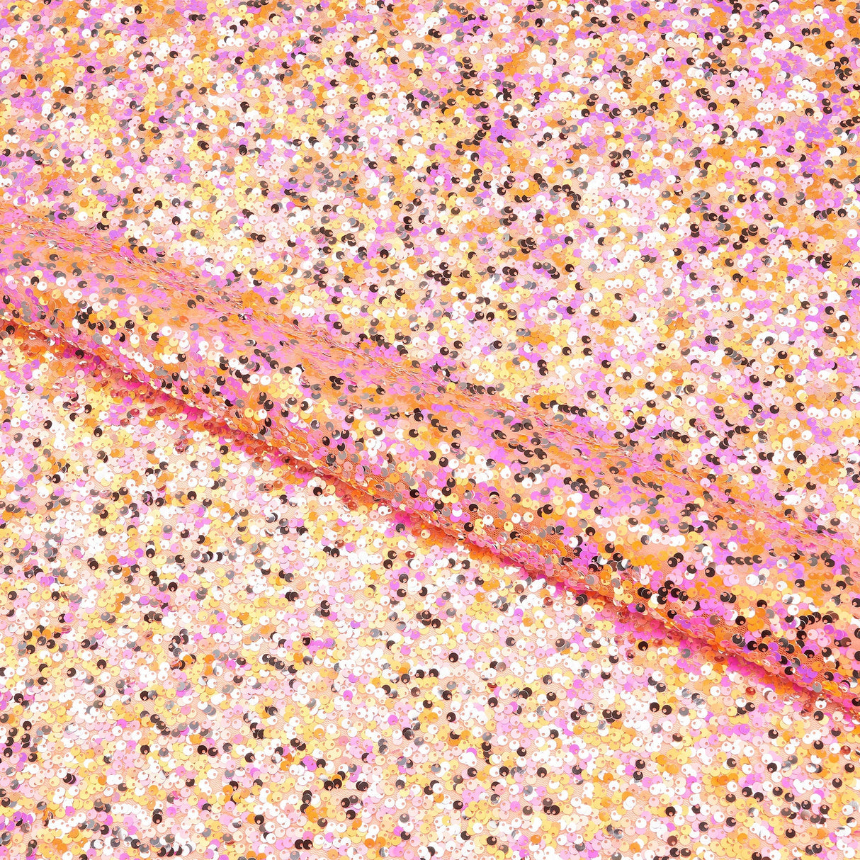 Too Fun Mesh Sequin Fabric - Bright Blue, Bright Orange, Lemonade, Orchid, 54/56" Width (1 Yard)