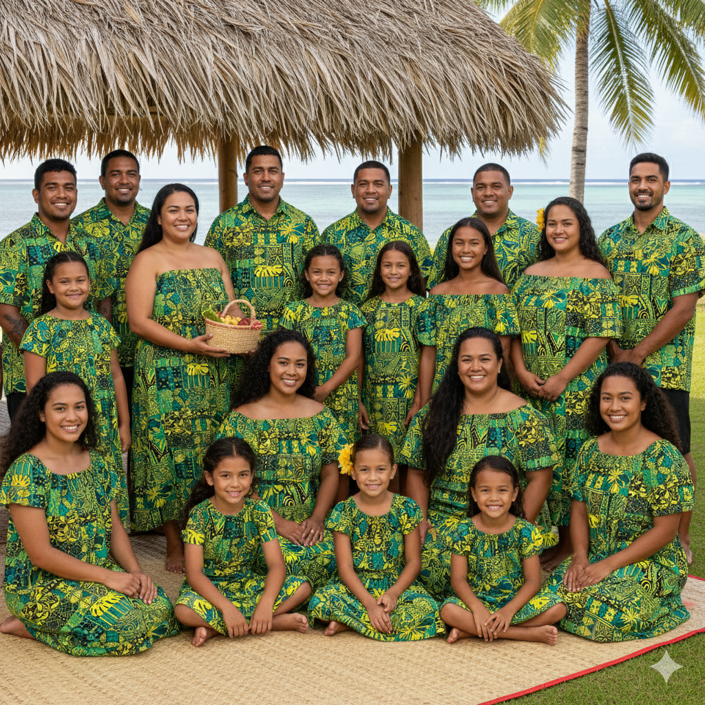 Traditional Polynesian Tapa Design Polyester Fabric - Tapa Patchwork, Red, 36" X 60" (1 Yard)