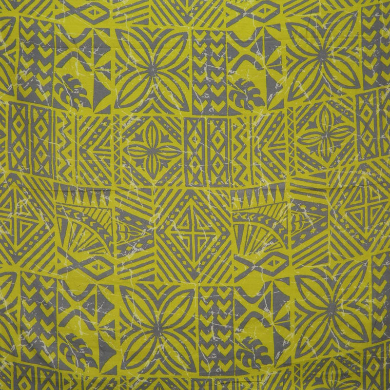 Traditional Polynesian Tapa Light Barkcloth Fabric - Navy And Blue, 45" Width (1 Yard)