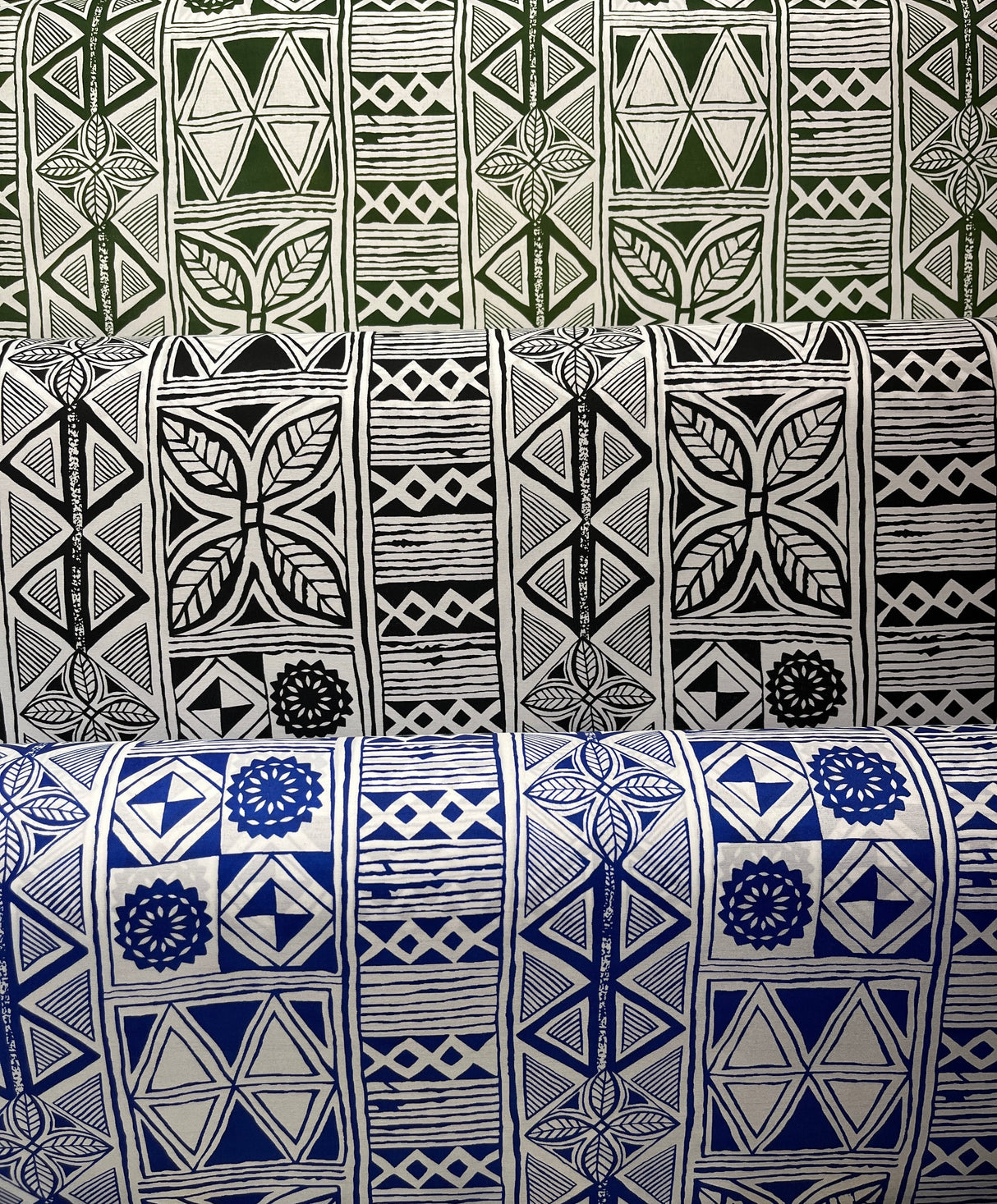 Polyester Tapa Print Fabric Polynesian Traditional