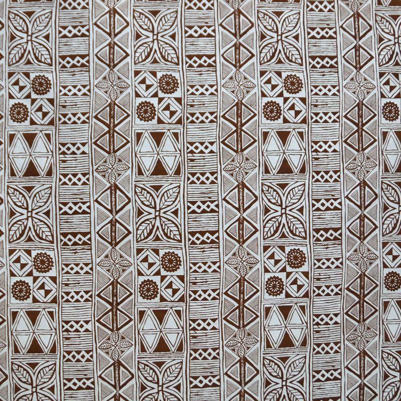 Polyester Tapa Print Fabric Polynesian Traditional