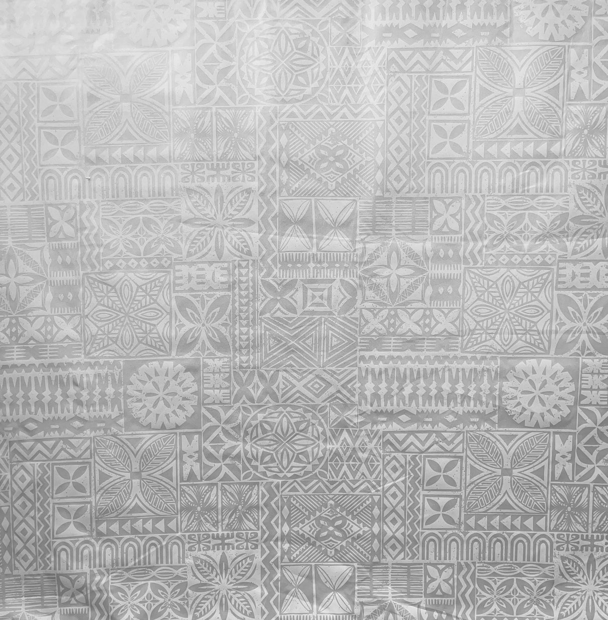Traditional Polynesian Tapa Design Polyester Fabric - Geometric Polynesian Print, 60" Width (1 Yard)