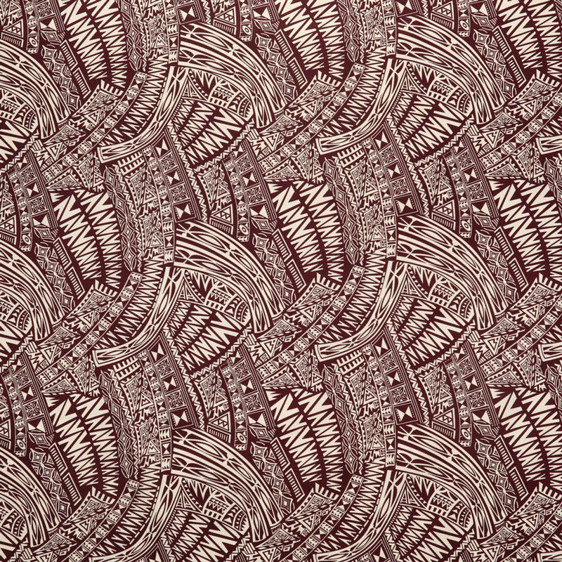 Cotton Polynesian Tattoo Fabric Light Barkcloth