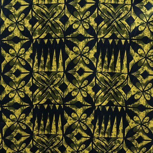 Cotton Light Barkcloth Traditional Tapa Design Fabric