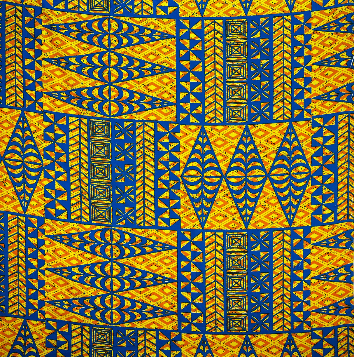 Traditional Tongan Geometric Design Cotton Fabric - Geometric Pattern, 30" X 45" (1 Yard)