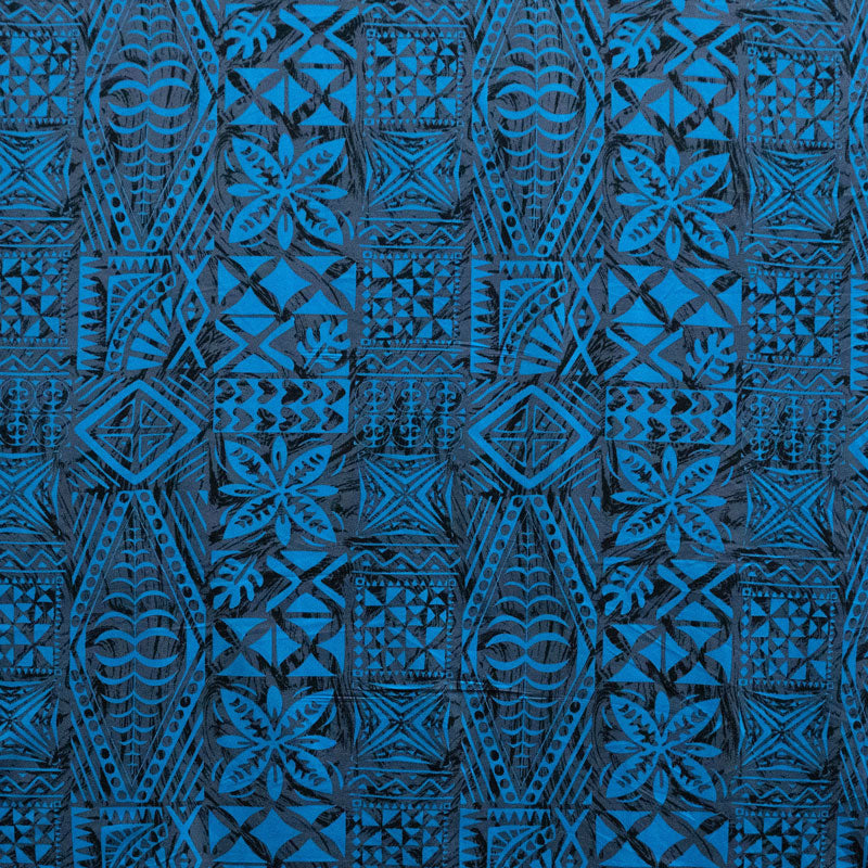 Peachskin Fabric Traditional Tongan Geometric Design