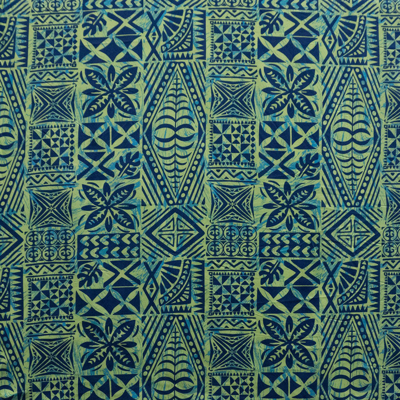 Peachskin Fabric Traditional Tongan Geometric Design